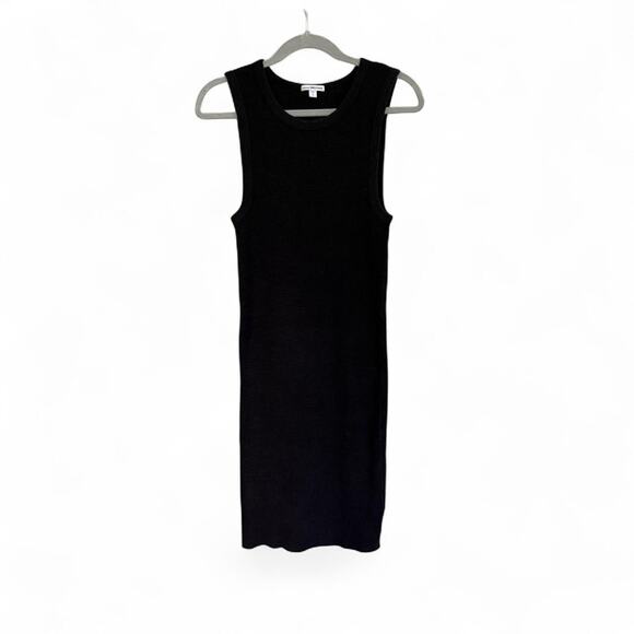 Black Standard James Perse Size 2 ribbed knit dress - Picture 1 of 4
